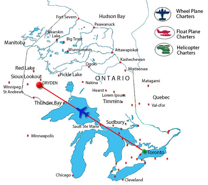 Charter Flights To Dryden Ontario